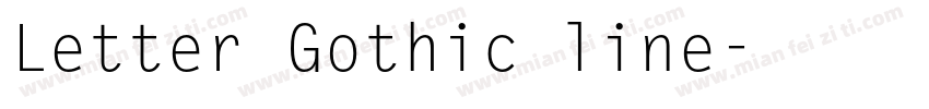 Letter Gothic line字体转换